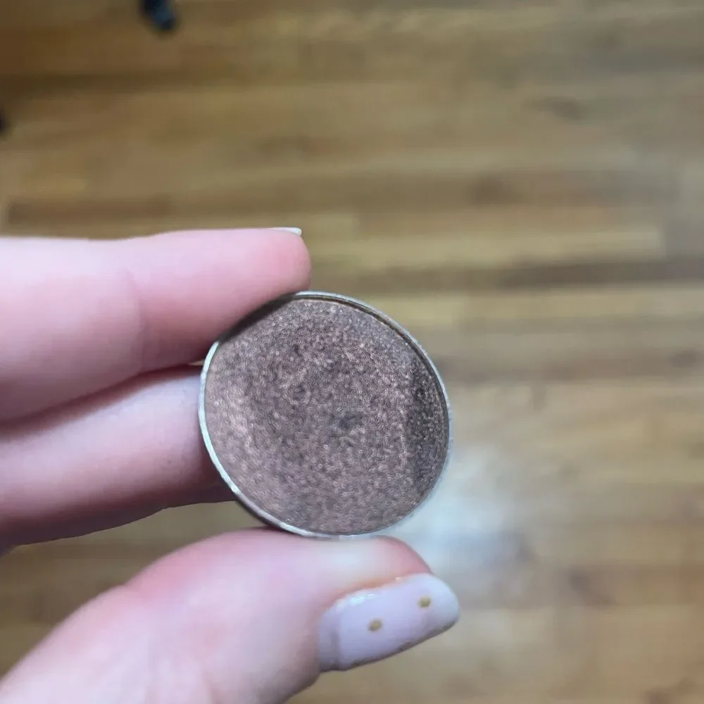 Makeup Geek Steampunk Eyeshadow cool toned dark brown shimmer discontinued